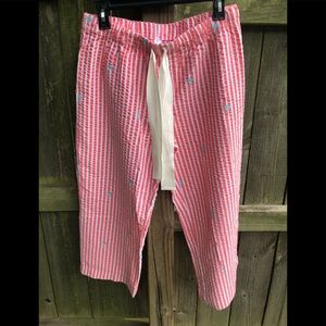 Gap Body Seersucker Capri Pants